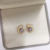 Wholesale Women's Natural Freshwater Pearl Earrings In Oblate Shape S925 Sterling Silver And 18K Goldfilled