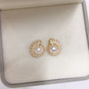 Wholesale Women's Natural Freshwater Pearl Earrings In Oblate Shape S925 Sterling Silver And 18K Goldfilled