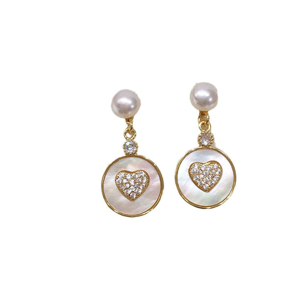 Wholesale Women's Natural Freshwater Pearl Earrings In Oblate Shape S925 Sterling Silver Color Retaining