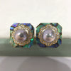 Wholesale Women's Natural Freshwater Pearl Earrings S925 Sterling Silver Needles Oblate Shape