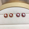 Wholesale Women's Natural Freshwater Pearl Earrings With Alloy Inlaid Artificial And Semiprecious Stones In Oblate Shape