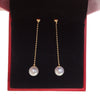 Wholesale Women's Natural Freshwater Pearl Earrings With S925 Sterling Silver Oblate Shape