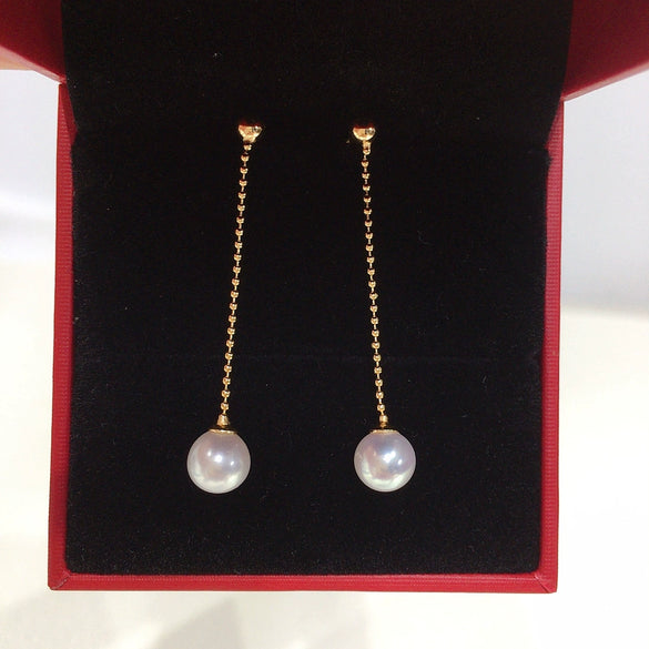 Wholesale Women's Natural Freshwater Pearl Earrings With S925 Sterling Silver Oblate Shape