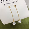 Wholesale Women's Natural Freshwater Pearl Earrings With S925 Sterling Silver Oblate Shape