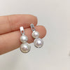 Wholesale Women's Natural Freshwater Pearl Exquisite Multibead Gourd And Oblate Shape Earrings