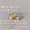 Wholesale Women's Natural Freshwater Pearl Geometric Square Oil Drop Earrings 18K Goldfilled Light Luxury Highend Style
