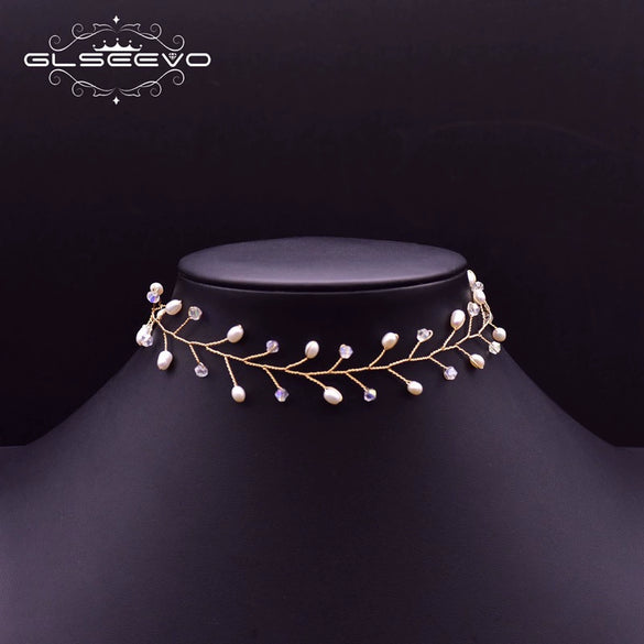 Wholesale Women's Natural Freshwater Pearl Necklace With Baroque Pearl Pendant And Snake Bone Chain Retro Geometric Style Heart Pattern Electroplated