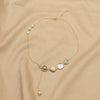 Wholesale Women's Natural Freshwater Pearl Necklace With Crystal Asymmetrical Pendant Geometric Retro Electroplated Jewelry