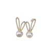 Wholesale Women's Natural Freshwater Pearl Oblate Earrings S925 Sterling Silver 18K Goldfilled