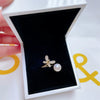 Wholesale Women's Natural Freshwater Pearl Ring Copper With 18K Gold Micro Inlay Aaa Zircon Dragonfly Design