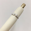 Wholesale Women's Natural Freshwater Pearl Ring Copper With 18K Real Gold Electroplating Flat Round And Rose Buns Round Shape