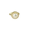 Wholesale Women's Natural Freshwater Pearl Ring Set Geometric Retro Purely Handmade