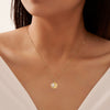 Wholesale Women's Natural Freshwater Pearl Shell Pendant S925 Sterling Silver Necklace With Geometric Design And Electroplating
