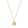 Wholesale Women's Natural Freshwater Pearl Shell Pendant S925 Sterling Silver Necklace With Geometric Design And Electroplating