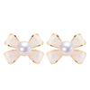 Wholesale Women's Natural Freshwater Pearl Sweet Bow Hypoallergenic 18K Goldfilled Earrings