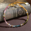 Wholesale Women's Natural Gem Tourmaline Sterling Silver Heart Beaded Bracelet Set With Precious Stones Original Design