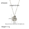 Wholesale Women's Natural Geometric Conch Earrings And Necklace Stainless Steel And Titanium Steel 18K Gold Plated Jewelry