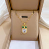 Wholesale Women's Natural Geometric Copper Pendant Stainless Steel Electroplated Necklace