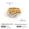 Wholesale Women's Natural Geometric Electroplated Stainless Steel Stackable Rings