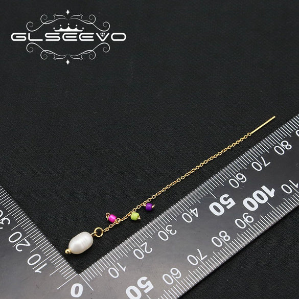 Wholesale Women's Natural Pearl Geometric Earrings With Original Minimalist Design And Electroplating Technique