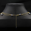 Wholesale Women's Natural Pearl Necklace With Cloisonne Lace Tassel Butterfly Pendant Retro Geometric Electroplated Jewelry