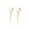 Wholesale Women's Natural Pearl Retro Tassel Earrings With Geometric Design And Real Gold Electroplating