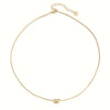 Wholesale Women's Natural Stone Beaded Stainless Steel Zircon Necklace Small Fresh Geometric Handmade Design