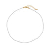Wholesale Women's Natural Stone Beaded Stainless Steel Zircon Necklace Small Fresh Geometric Handmade Design
