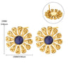 Wholesale Women's Natural Stone Stainless Steel Light Luxury Style Heart Shaped Electroplated Earrings