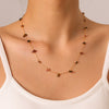 Wholesale Women's Natural Stone Stainless Steel Real Gold Plated Necklaces
