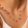 Wholesale Women's Natural Stone Stainless Steel Real Gold Plated Necklaces
