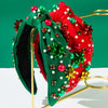 Wholesale Women's Natural Style Christmas Hair Band Plastic Resin Inlaid With Pearls Flower Accessories