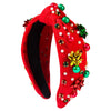 Wholesale Women's Natural Style Christmas Hair Band Plastic Resin Inlaid With Pearls Flower Accessories