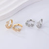Wholesale Women's Natural Style Diamondencrusted Goldplated Environmental Protection Copper Earrings
