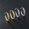 Wholesale Women's Natural Style Earrings O Shaped Environmental Protection Copper With Letters Numbers Text Pattern And Zircon Design