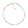 Wholesale Women's Natural Style Handwoven Geometric Clavicle Chain Necklace With Pearl And Organic Glass