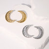 Wholesale Women's Natural Style Moon Earrings Stainless Steel Electroplated