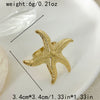 Wholesale Women's Natural Style Stainless Steel Jewelry With Starfish Embossed Design And Electroplating Process