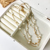 Wholesale Women's Natural Style Stainless Steel Pearl Chain Necklace With Electroplating