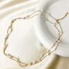 Wholesale Women's Natural Style Stainless Steel Pearl Chain Necklace With Electroplating