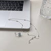 Wholesale Women's Natural Style 925 Sterling Silver Olive Bead Necklace