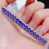 Wholesale Women's Natural Tanzanite Diopside Bracelet With S925 Silver Inlay Geometric Temperament Style Electroplated