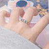 Wholesale Women's Natural Tourmaline Ring In S925 Sterling Silver Geometric Style Set With Gemstones