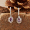 Wholesale Women's Natural Yellow Crystal Amethyst Necklace Set With S925 Sterling Silver Geometric Style