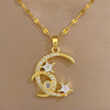 Wholesale Women's Necklace Stainless Steel Copper Electroplated Geometric Pendant