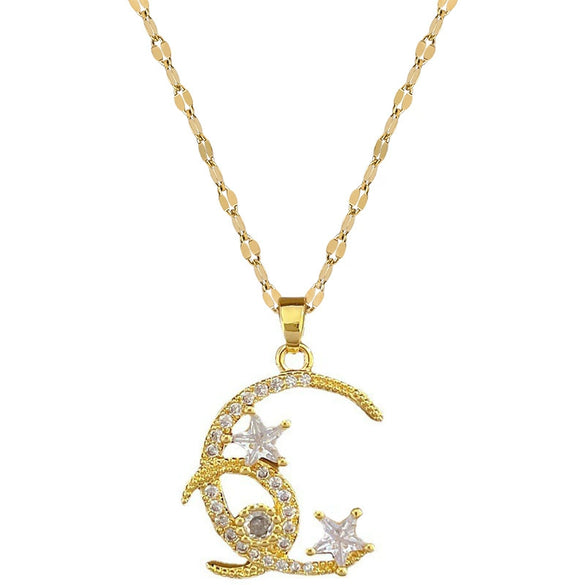 Wholesale Women's Necklace Stainless Steel Copper Electroplated Geometric Pendant
