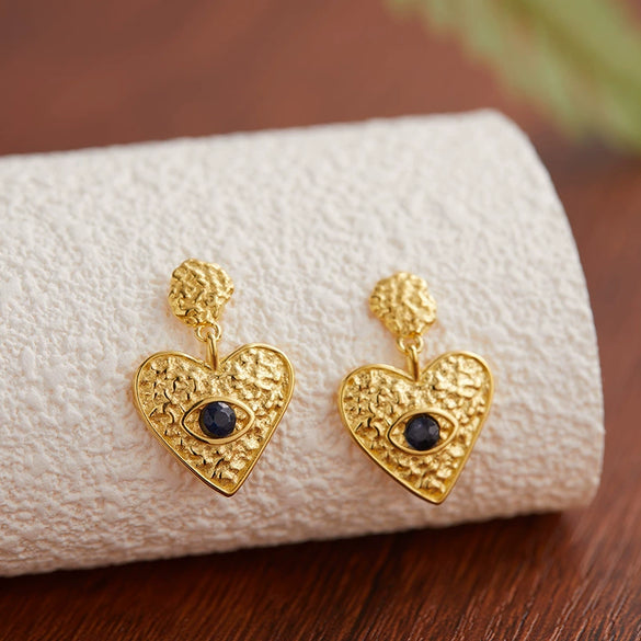 Wholesale Women's Necklace 925 Sterling Silver Heartshaped With Natural Sapphire Moonstone Garnet Pearl Geometric Design