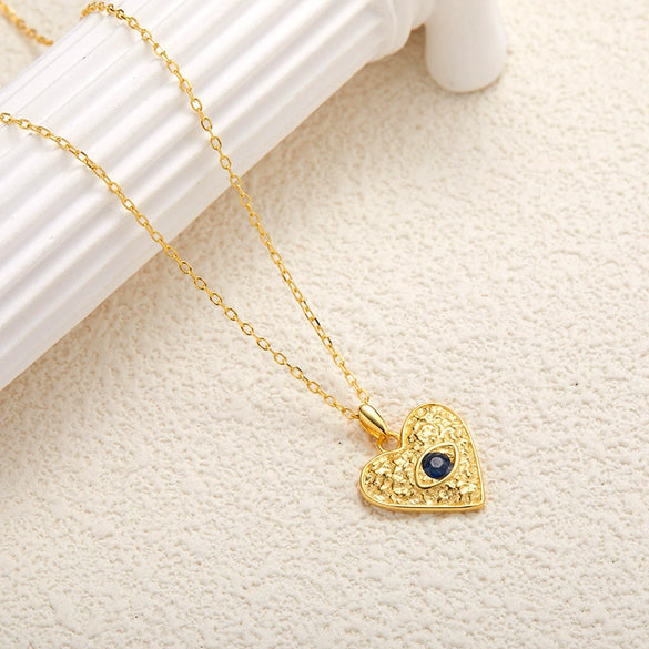 Wholesale Women's Necklace 925 Sterling Silver Heartshaped With Natural Sapphire Moonstone Garnet Pearl Geometric Design