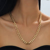 Wholesale Women's Necklace Zinc Alloy Electroplated Flowers Shape Regular Chain Sweet And Cool Style Jewelry