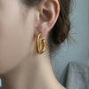 Wholesale Women's Niche Design Geometric Cshaped Stainless Steel Goldplated Stud Earrings